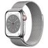 Apple Watch 8 (GPS + Cellular) 41mm Silber Edelstahl / Milanaise