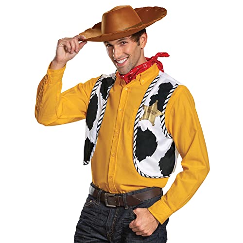 Disguise Disney Offizielles Kit Woody Kostüm Erwachsene, Kostüm Halloween Carneval Cowboy Kostüm Toy Story Kostüm Herren und Damen, Einheitsgröße