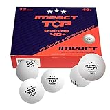 IMPACT TOP Training Tischtennisbälle, Weiß, 72 Stück