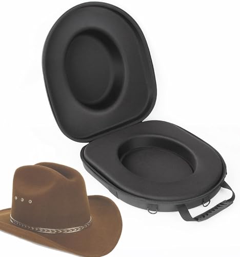Cowboyhut-Etui, sicherer Cowboyhut-Halter, leichter Reise-Hut-Organizer, Schutzkappen-Organizer-Etui mit Schultergurten, tragbare Cowboy-Hüte-Aufbewahrungsbox for Mädchen und Jungen, Wandern, Camping/