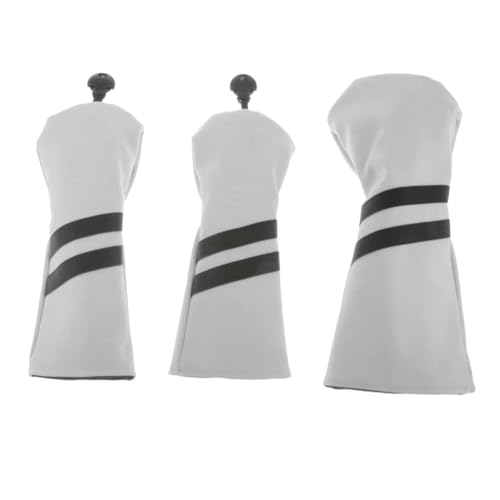 3 Stück Golfschlägerhaube Professinal Golf-Putter-Kopfschutz for Eisenschläger, leicht, langlebig, tragbar, passend for alle Eisenschläger (Color : White)