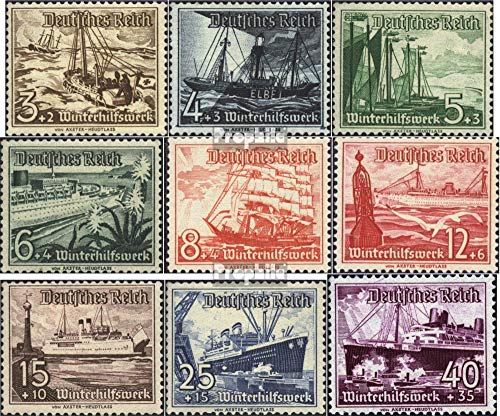 Prophila Collection Deutsches Reich 651-659 (kompl.Ausg.) mit Falz 1937 Schiffe (Briefmarken für Sammler) Seefahrt/Schiffe