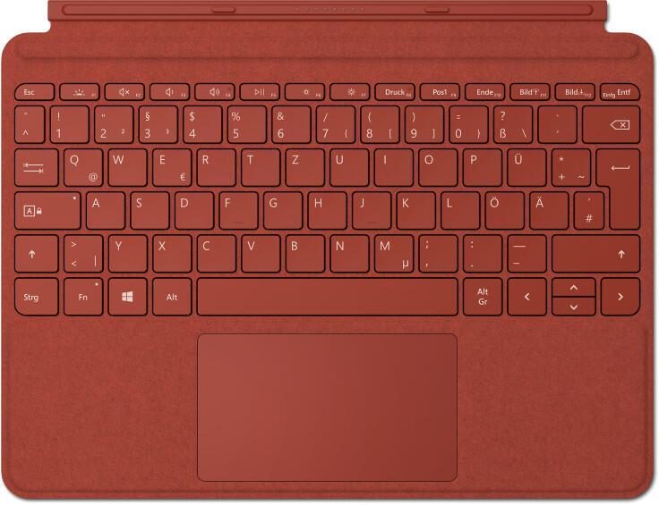 Microsoft Surface Go Type Cover Tastatur mit Trackpad Poppy Red
