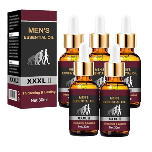 Penisvergrößerung Öl,30 ml XXXL ätherisches Öl für Männer,Penisverdickung Wachstum Erhöhen Großer Schwanz Vergrößern Für Männer,Männer Verbesserte Erektion Verzögerung Ejakulation (5PC)