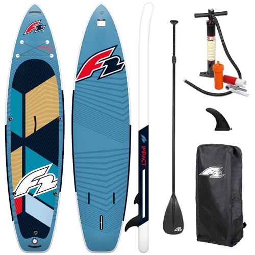Campsup SUP F2 Impact 10'8" Turquoise Aufblasbares Stand Up Paddle Board | 325 x 84 x 15 cm | Surfboard für Einsteiger & Fortgeschrittene mit zubehör | Tragkraft bis 125 Kg