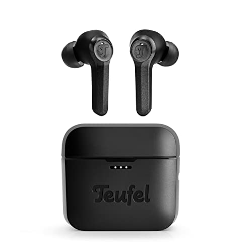 Teufel AIRY TWS In-Ear Bluetooth Kopfhörer Kabelloser Bluetooth 5.0 mit AAC In-Ear Wasserdicht nach IPX5 Touch-Bedienung, Schwarz