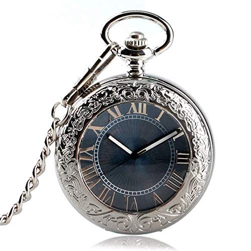Geschenkuhr Herren Digital SteamPocket Uhr Uhr Vintage Selbstaufzug Stilvolles Graues Zifferblatt Automatische Mechanische Taschenuhr Geschenke Für Familie Dekorieren