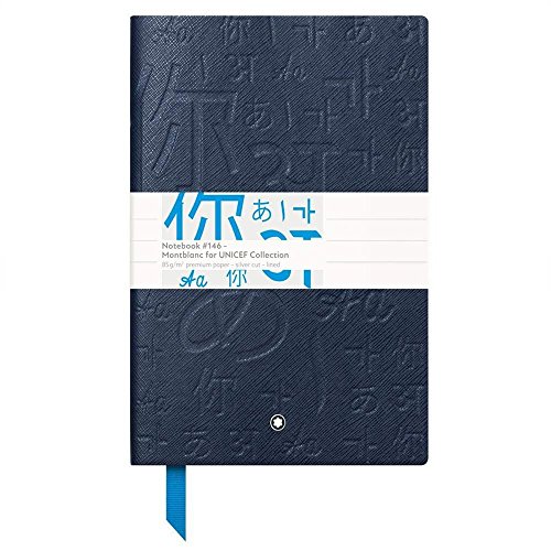 Montblanc Notebook 116516 Fine Stationery #146 - Liniertes Notizbuch aus Leder mit Softcover in DIN A5 - Farbe: Turquoise - 192 Seiten