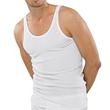 Schiesser Herren Achsel-Shirt doppelripp 2er Pack, Farbe:Weiß (100);Größe:6/L