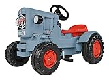BIG - Traktor Eicher Diesel ED 16 - Trettraktor mit 3-Stufen Sitzverstellung, Kinderfahrzeug mit Präzisionskettenantrieb, Tretfahrzeug für Kinder ab 3 Jahren, Grau