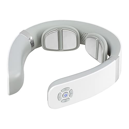 TEISHO ® Nackenmassagegerät (neues Modell 2021) - Tragbares Elektromassagegerät - Verschiedene Massagemodi: Entspannung, Energie, Thermotherapie - 3D-Smart-Fit-Technologie