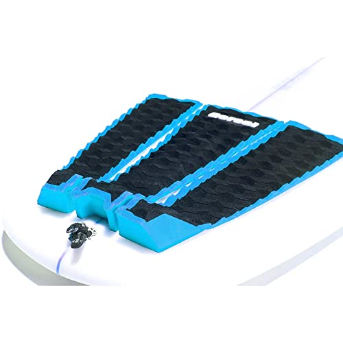 DORSAL Three (3) Piece Surfboard Traction Pad with Tail Block Standard Black/Blue