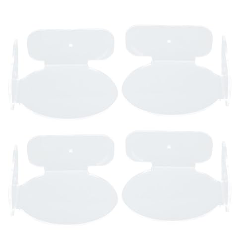 BusoTh Eckregal Zur Wandmontage, Mini-Kreis-Eckregal, 4 Stück, Platzsparend, Acryl für Überwachungskameras (Transparent)