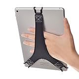 TFY Sicherheits-Handschlaufe, Fingergriff für Tablets, kompatibel mit iPad Air/iPad Pro 9,7 Zoll / Samsung Galaxy Tab 10,1 Zoll / Tab 4 10,1 Zoll / Tab Pro 10,1 Zoll / Tab S 10,5 (schwarz)