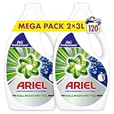 Ariel Professional Flüssig Regulär Waschmittel, 120 Waschladungen, 6 L (2 x 3 L), Ausgezeichnete Fleckentfernung schon ab der ersten Wäsche, professionelle Formel für den professionellen Einsatz