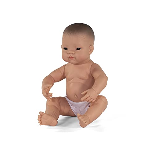 Babypuppe neugeborener asiatischer Junge 40cm-31005