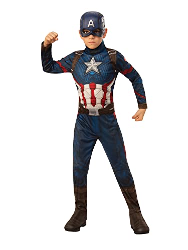 Rubie's Offizielles Avengers Endgame Captain America, klassisches Kinderkostüm, Größe L, Alter 8-10, Höhe 147 cm