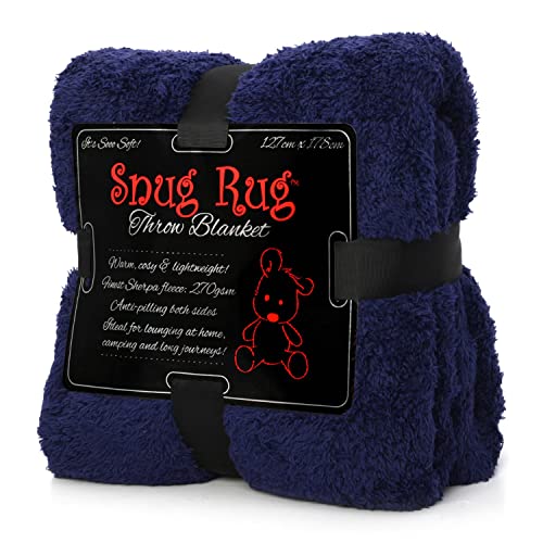 Snug Rug Navy Blue Marineblau Kuscheldecken Blankets Special Edition Luxury Decke Sherpa Werfen Warm Fleece kuscheldecke Decke - Neu & Exklusiv Farbe