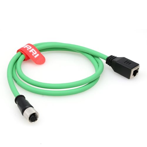 DRRI M12 4-polige D-Code-Buchse auf RJ45-Buchse, Cat5E Profinet/Ethernet-Kabel für industrielle Sensoren