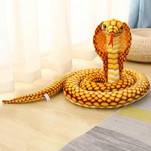 SaruEL Cobra lebensechtes Python Plüschtier Plüschtier Plüschtier Dekoration für Kinder Geburtstagsgeschenk 170cm 3