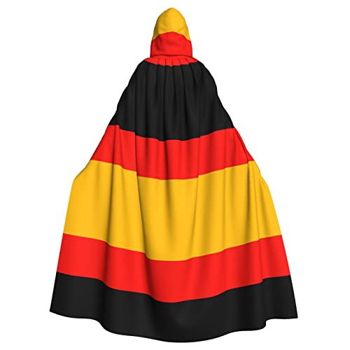 JAMCHE Deutschland-Flaggen-Druck-Kapuzenumhang für Weihnachten, Halloween, Cosplay-Kostüme