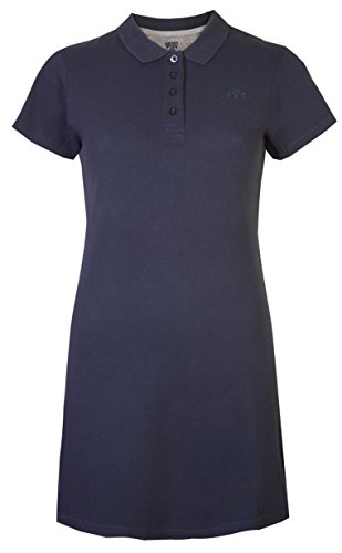 Brody & Co. Damen Casual Solid Polo Kleid, marineblau, 36