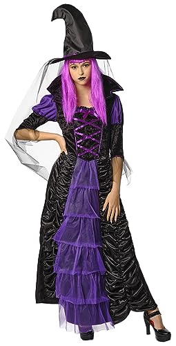 Rubies Böse Hexe Kostüm für Damen, offizielles Kleid und Hut, Halloween, Karneval, Party und Cospplay