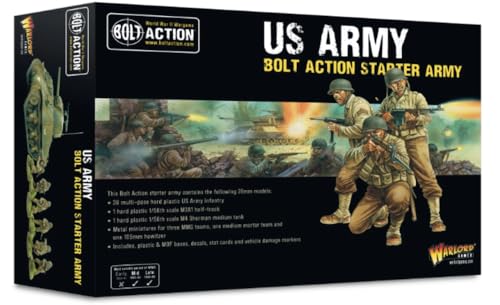 Bolt Action US Army Starter Army 1:56 WWII Military Wargaming Plastic Model Kit