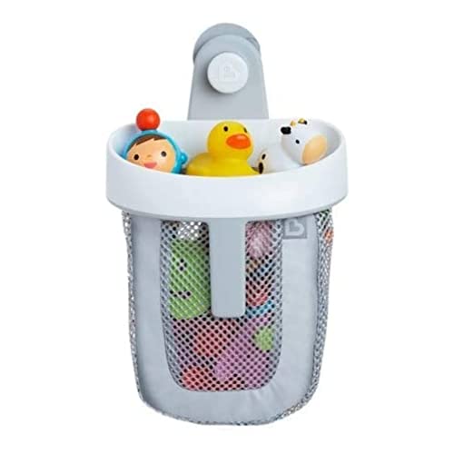 Munchkin Aufbewahrungskorb für Baby-Badespielzeug, Badewannen-Organizer mit abnehmbarer Wandhalterung für das Bad, Saugnapf und Griff