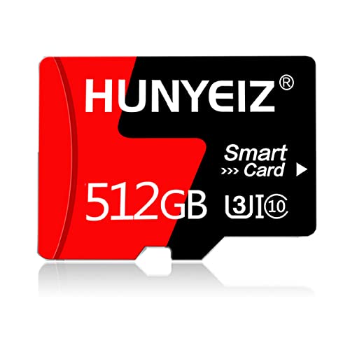 512 GB Micro-SD-Karte mit einem SD-Kartenadapter, Klasse 10, Hochgeschwindigkeitsmicro-SD-Speicherkarte/SD-Speicherkarten für Kamera, Telefon, Computer, Tablet, Drohne