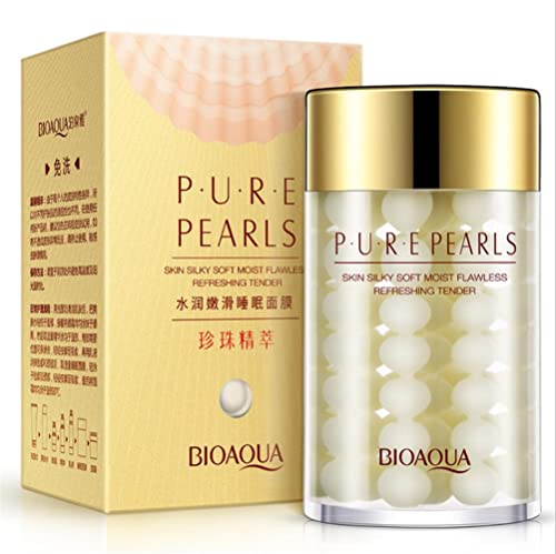 120G Natural Pearl Moisturizing Sleeping Mask Face Care Anti Wrinkle Hydrating Oil-Control Night Facial Mask Skin Care Cream (3 PCS)
