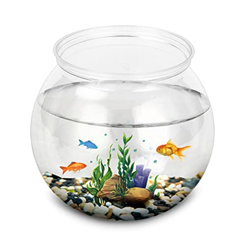 Candy Bowls Dekorative Mini-Fischschale zur Dekoration, 2 Stück, durchsichtiges Goldfischbecken, Haushalts-Aquarium, durchsichtige Kunststoffglasvase for Aquarium, Goldfisch, Blumen- und Pflanzentopf-