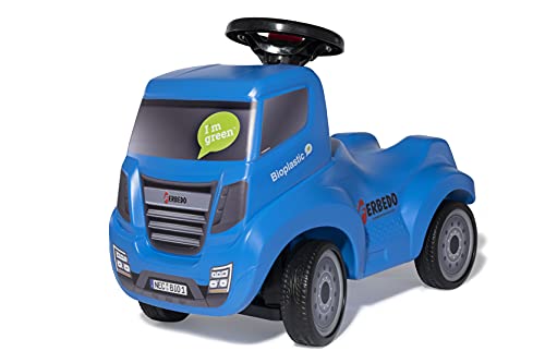 Ferbedo Truck Bio blau (Babyrutscher mit Anhängeröse, Lenkrad mit integrierter Hupe, Kinderfahrzeug mit Kniemulde, Flüsterreifen) 172016
