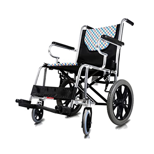 Rollstuhl Faltbarer Rollstuhl Rollstuhl aus Aluminiumlegierung Ultraleichter tragbarer Trolley mit Hinterradbremse für ältere behinderte Rehabilitationspatienten Strandrollstuhl