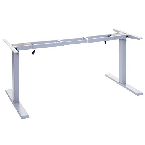 Mendler Gestell HWC-D40, Variables Tischgestell für Schreibtisch, elektrisch höhenverstellbar Memory 29kg ~ grau