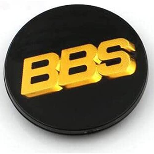 4 Stück Nabendeckel Radnabendeckel für BBS 70mm, Radnabenkappen Radnabenabdeckung Wasserdicht Staubdicht Felgendeckel mit Logo,Black Gold1