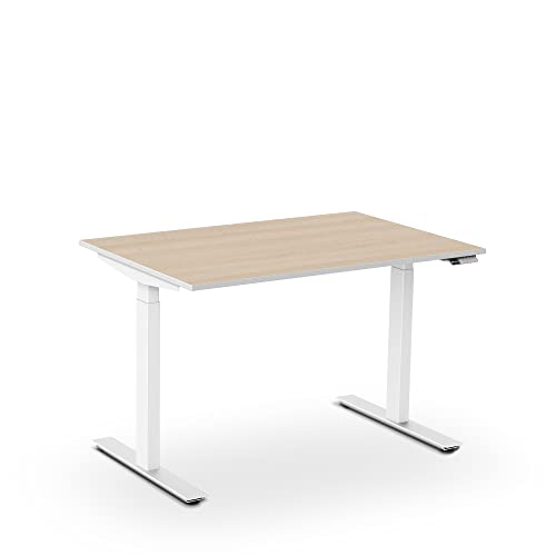 aeris Active Desk Höhenverstellbarer Schreibtisch 120x80 Weiß, Stehtisch Höhenverstellbar Elektrisch mit Memory Funktion, Bürotisch Tischgestell aus Stahl, PC Tisch für Home Office