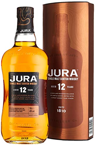 Jura 12 Years Old Single Malt Scotch Whisky mit Geschenkverpackung (1 x 0.7 l)
