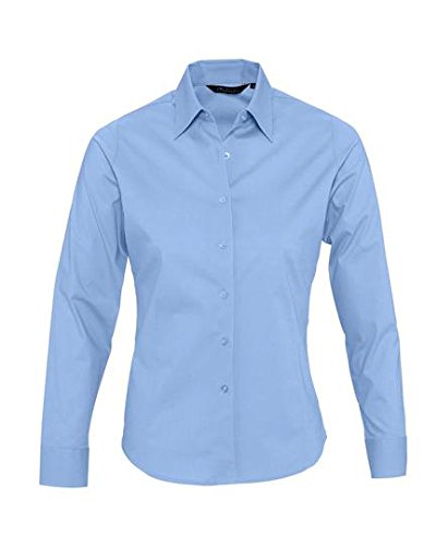 SOL´S - Ladies Long Sleeved Stretch Shirt Eden S,Bright Sky