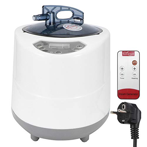 Tiiyee Sauna Körper Dampfgenerator Tragbare Begasungsmaschine Edelstahl Topfgenerator mit Smart Touch Button Fernbedienung für Duschbad Home Bath Spa 2.8L