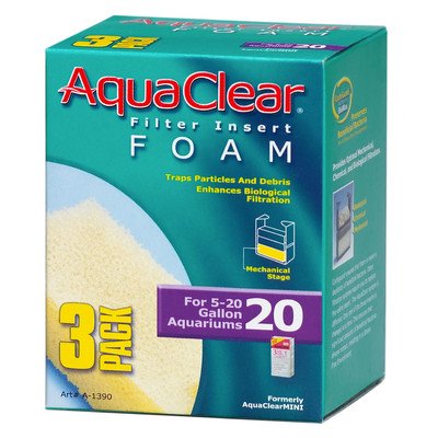 Aqua Clear AquaClear Schaumstoff-Filtereinsätze, 3 Stück, Ersatz für mechanische und biologische Filtermedien für 70-Gallonen-Tanks