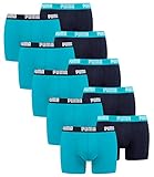 PUMA Boxershorts Unterhosen 521015001 10er Pack (796 - Aqua/Blue, M)