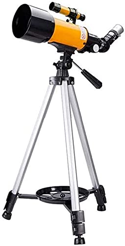 Astronomical Telescope,Stargazing Entry-Level Space Telescope for Children and Students,Telescopes for Adults,70mm Aperture 400mm AZ Mount,The Best Gift for Children,Yellow YangRy