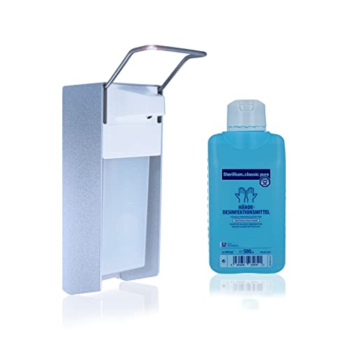 Horn Medical Desinfektionsspender - Wandspender mit Sterillium Pure Haut-sensitivem Händedesinfektionsmittel (1 x 500 ml)