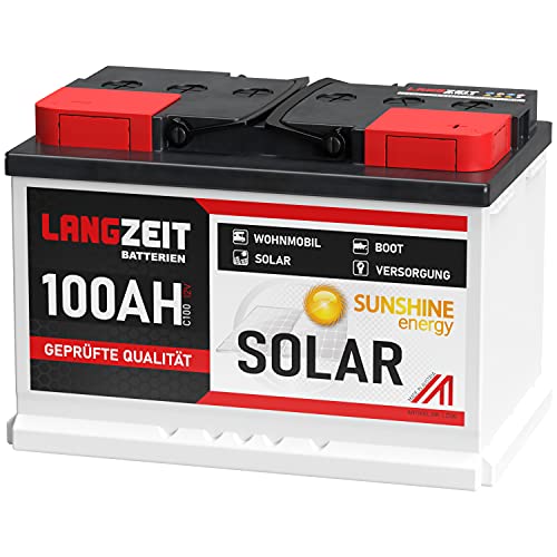 Solarbatterie 100Ah C100 12V Wohnmobil Boot Wohnwagen Camping Schiff Batterie Solar