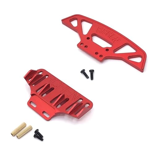 POSLAB Metallfront &Heckstoßstange, for Wltoys 284131 K969 K979 K989 K999 P929 for Mini-Q RC01 1/28 RC Car Upgrade Parts Zubehör (Color : Red)