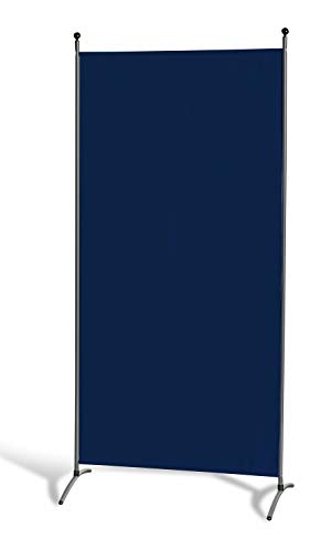 GRASEKAMP Qualität seit 1972 Stellwand 85 x 180 cm - Blau - Paravent Raumteiler Trennwand Sichtschutz