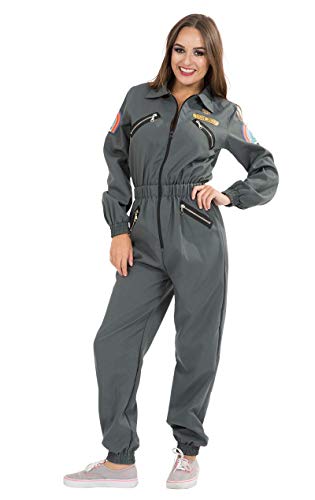 Ellen Ripley Kostüm Alien Horror Halloween Karneval Fasching Verkleidung Damen , L , Grey