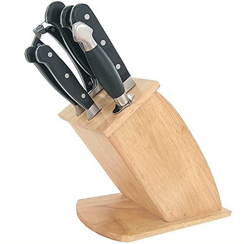 Maestro MR-1423 Professionelle Küchenmesser, 8 Stück, Holzqueue, modernes Design, 5 Messer aus Edelstahl, ergonomische Griffe, Chaira, Schere