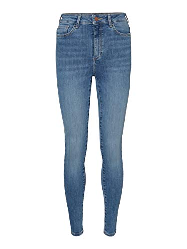 VERO MODA Damen Skinny Jeans VMSOPHIA HW LT BL NOOS CI, Blau (Light Blue Denim), W25/L34 (Herstellergröße: XS)